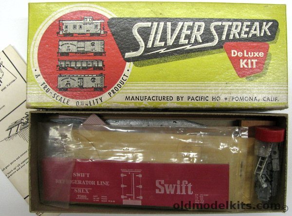 Silver Streak 1/87 40' Wood Sheathed Refrigerator Car - Swift Refrigerator Line - HO Craftsman Kit With Sprung Metal Trucks, S412-295 plastic model kit